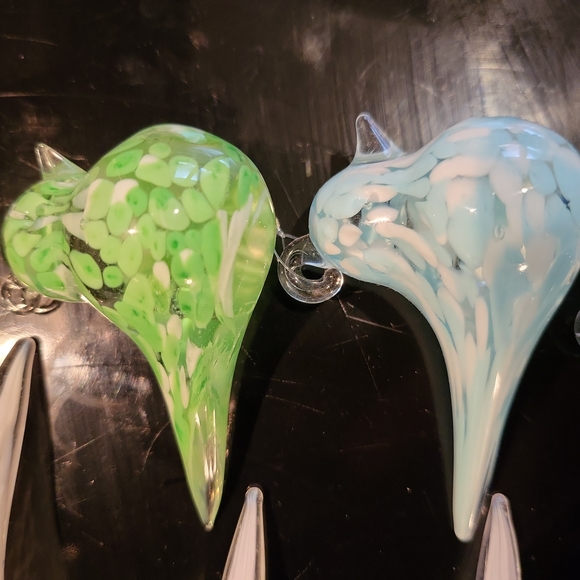 Hand Blown Glass Bird Ornaments Set of 7 Vintage - Picture 5 of 9